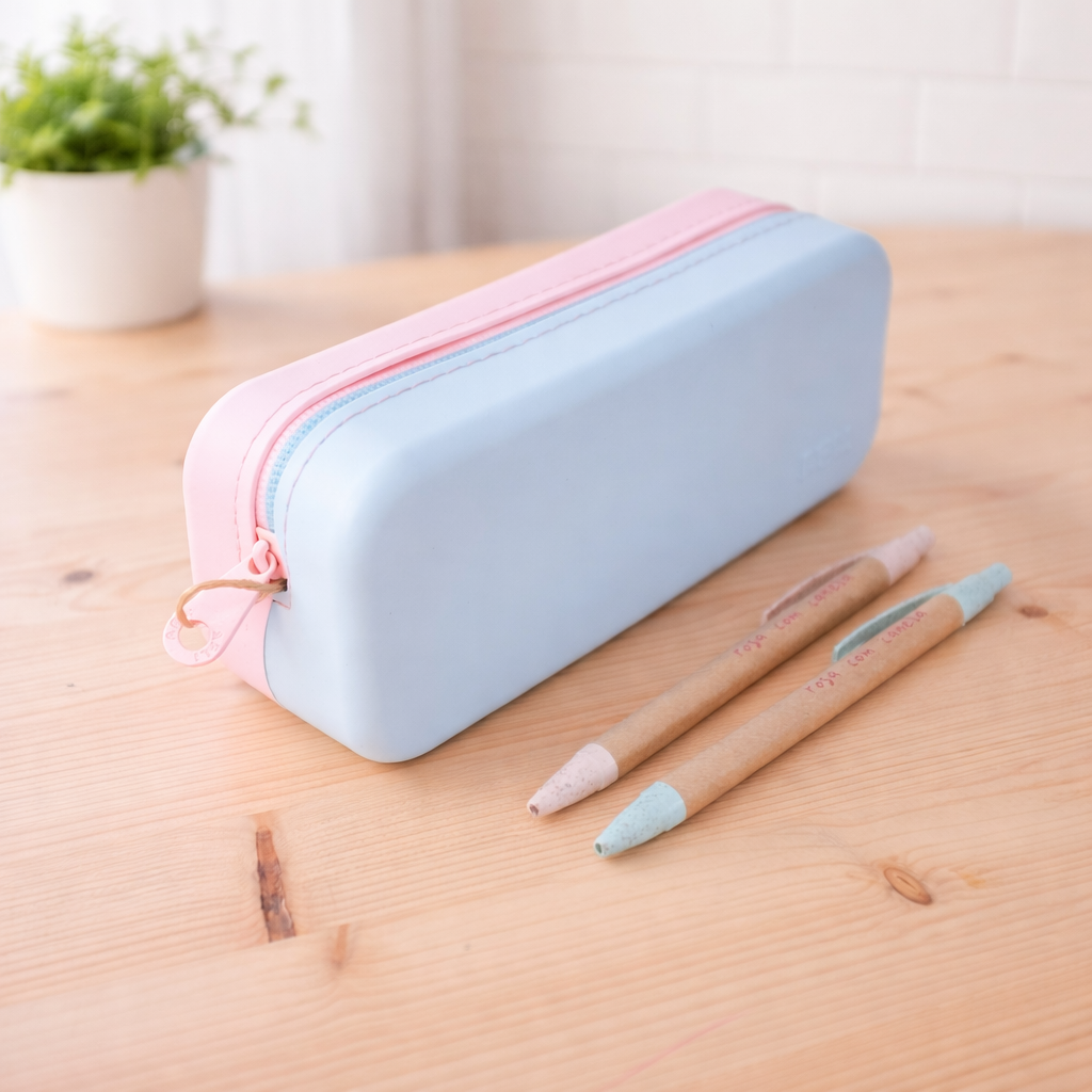 Estojo Silicone Bicolor AZUL ROSA