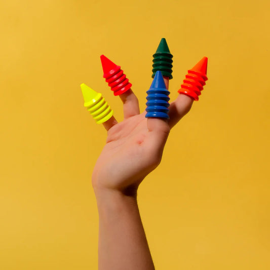 kit 6 Lápis de cera FINGERS CRAYON