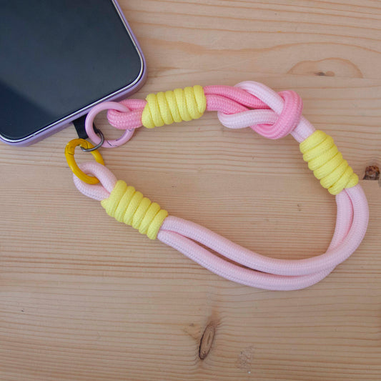 Fita Corda para Smartphone Rosa e Amarelo