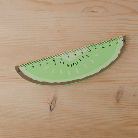 Régua 15 cm Madeira Fruta Kiwi