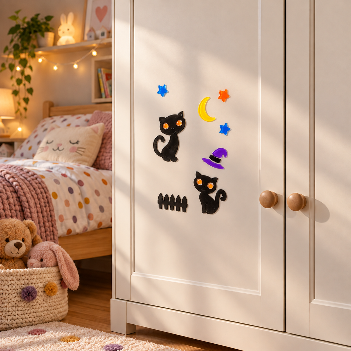 Stickers de Gel Jelly HALLOWEEN Gato Preto