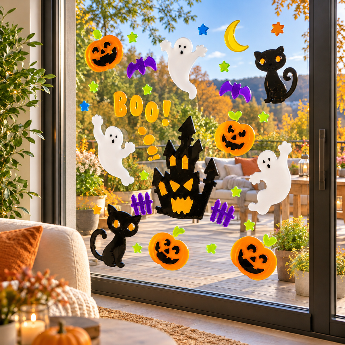 Kit de 4 Stickers de Gel Jelly HALLOWEEN