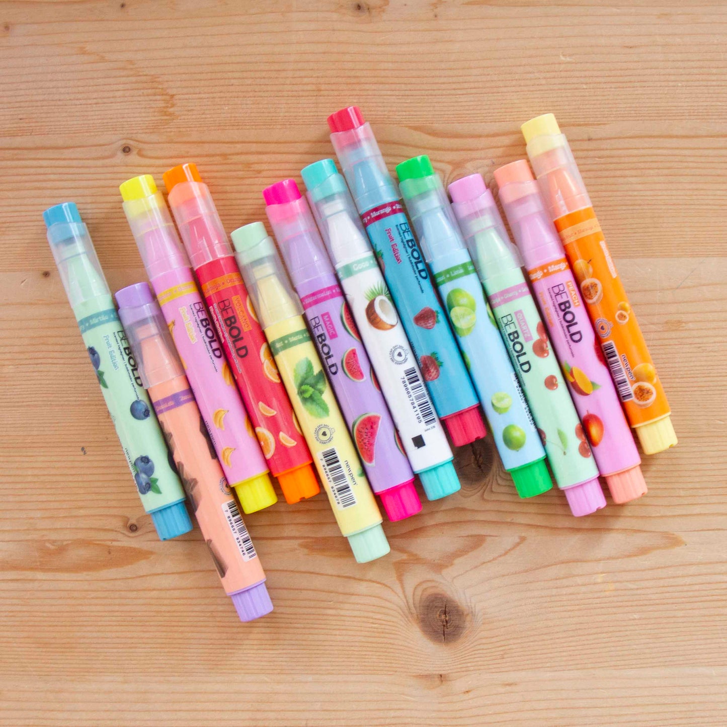 Kit 12 Sublinhadores Bebold Perfumados Newpen