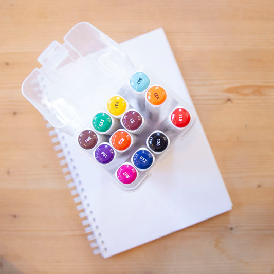 Kit 12 Marcadores/Sublinhadores Ponta Dupla