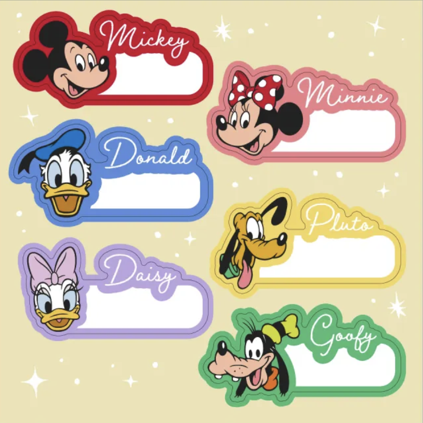 Kit 12 Etiquetas Autocolantes DISNEY & FRIENDS