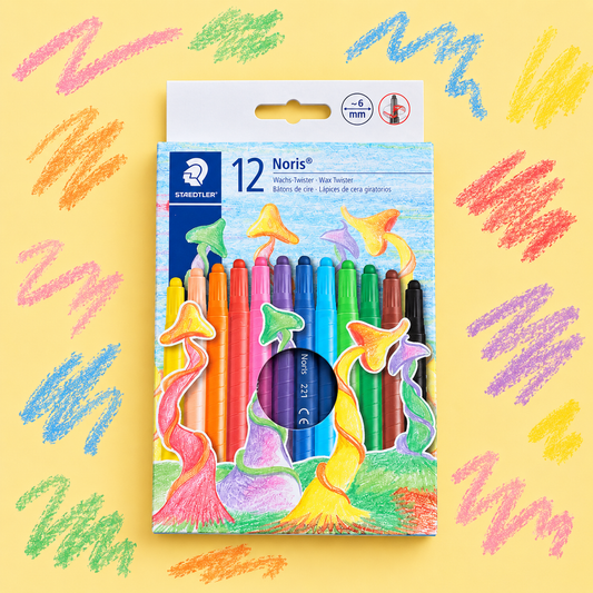 Kit 12 Lapis de Cera Giratórios (Staedtler)