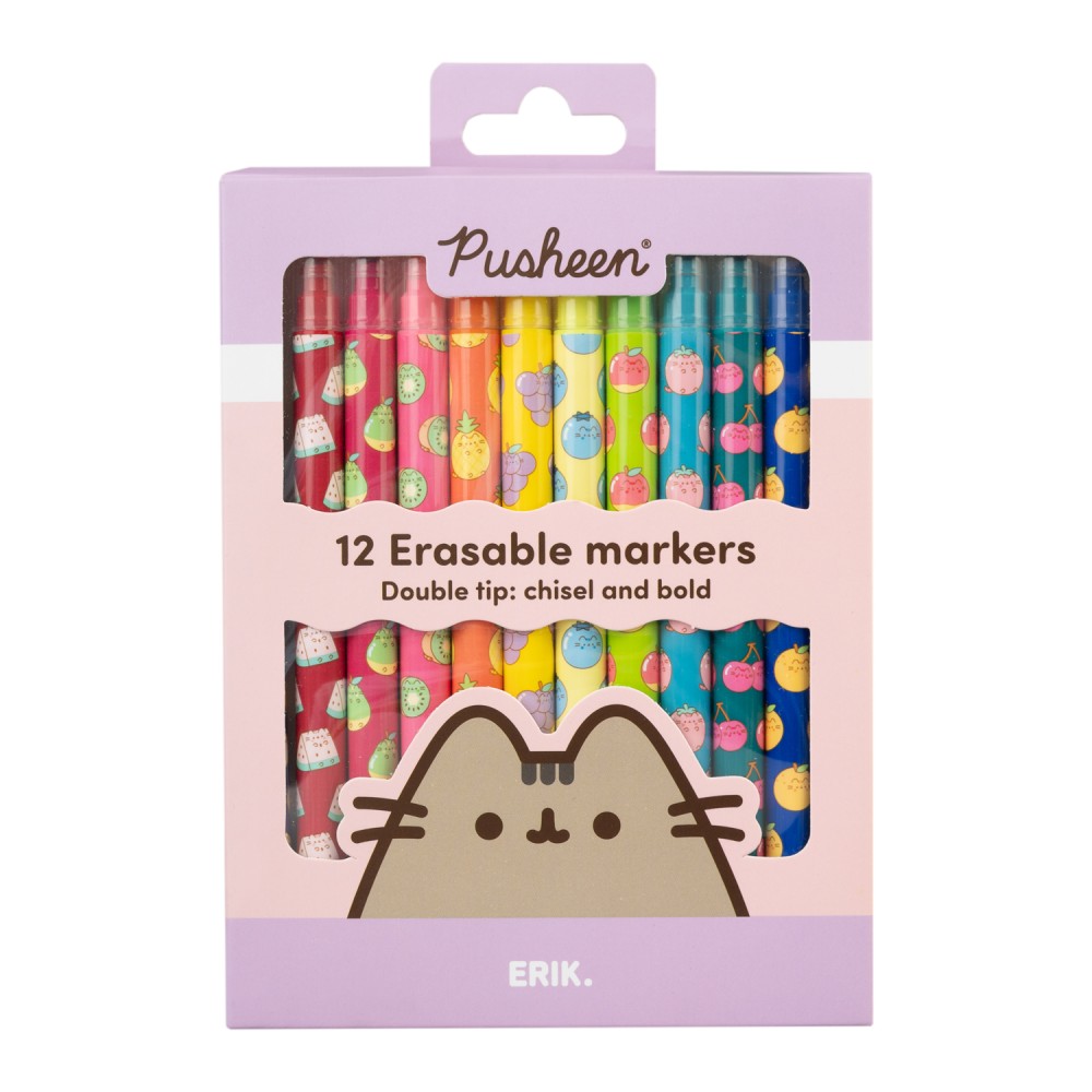 Kit 12 Sublinhadores Apagáveis PUSHEEN
