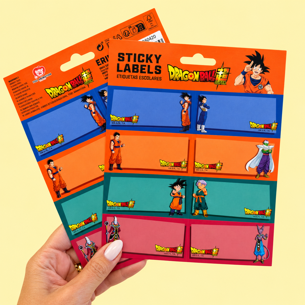Kit 16 Etiquetas Autocolantes DRAGON BALL