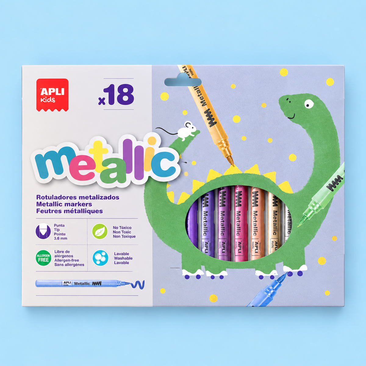 kit 18 Marcadores Metalizados