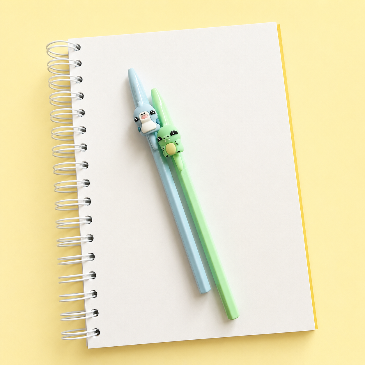Kit 2 Canetas Bic Cristal Pastel Kids Figurines Boys