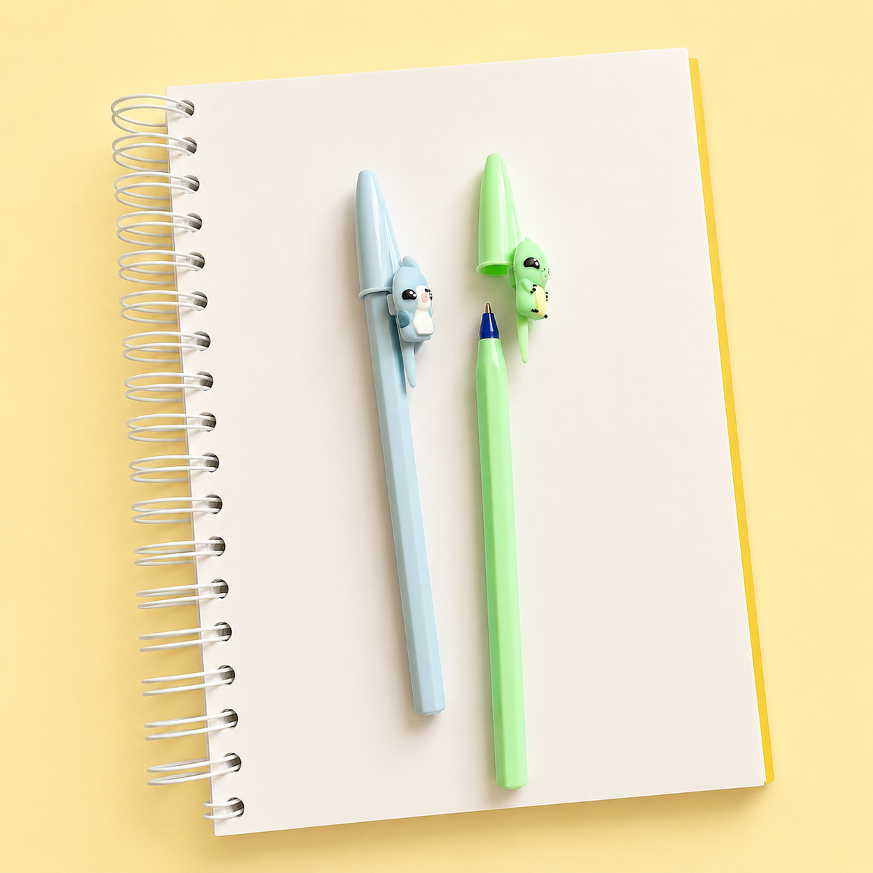 Kit 2 Canetas Bic Cristal Pastel Kids Figurines Boys