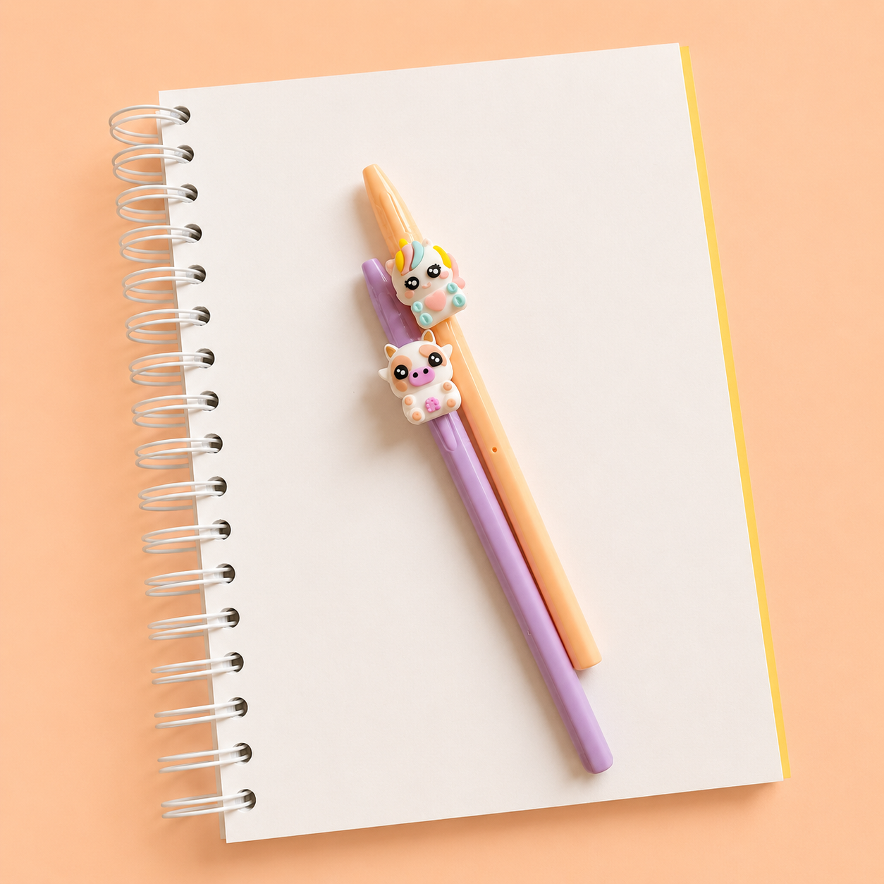 Kit 2 Canetas Bic Cristal Pastel Kids Figurines Girls