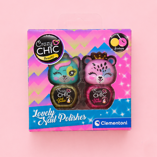 Kit 2 Vernizes Crazy Chic Amarelo/Rosa