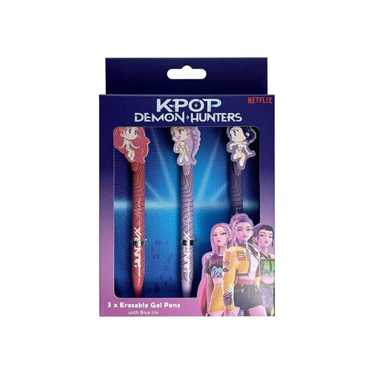 Kit 3 Canetas Apagáveis K-Pop Demon Hunter