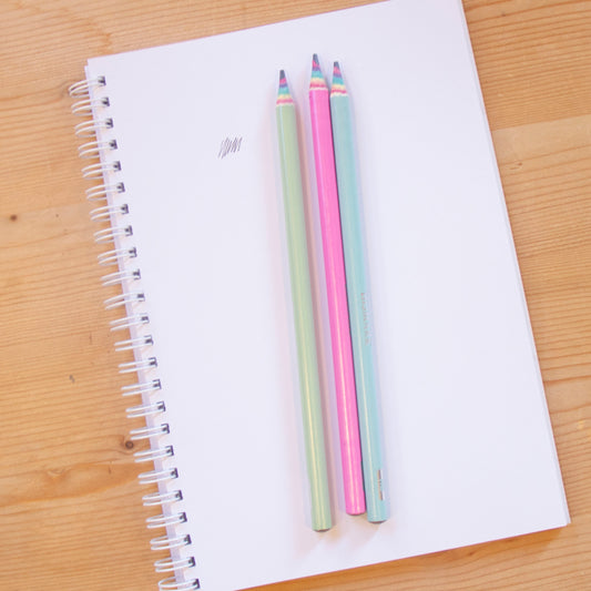 Kit 3 Lápis Simples HB Arco Ìris