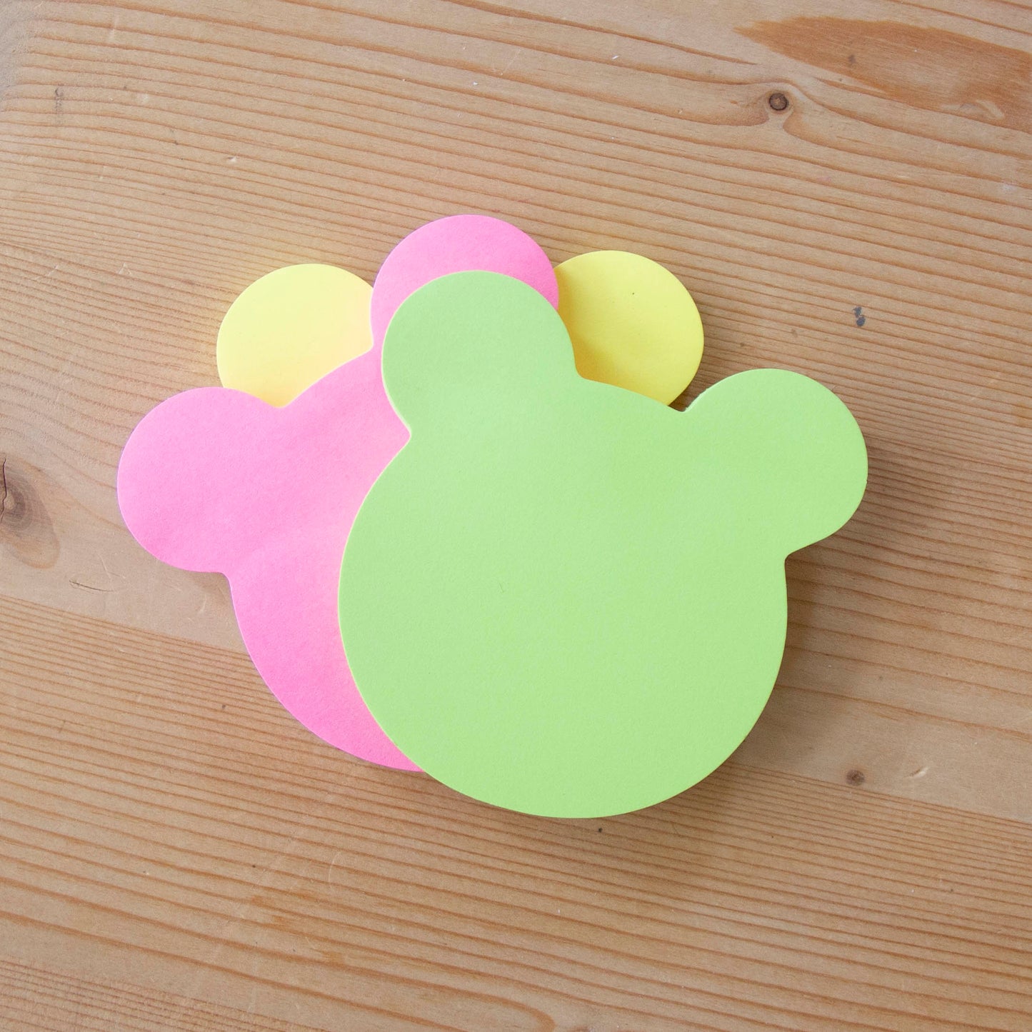 Kit 3 Sticky Notes Neon Mickey (Amarelo/Rosa/Verde
