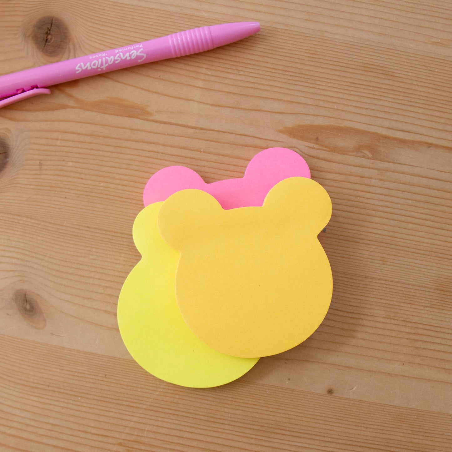 Kit 3 Sticky Notes Neon Mickey (Amarelo/Laranja/Rosa)