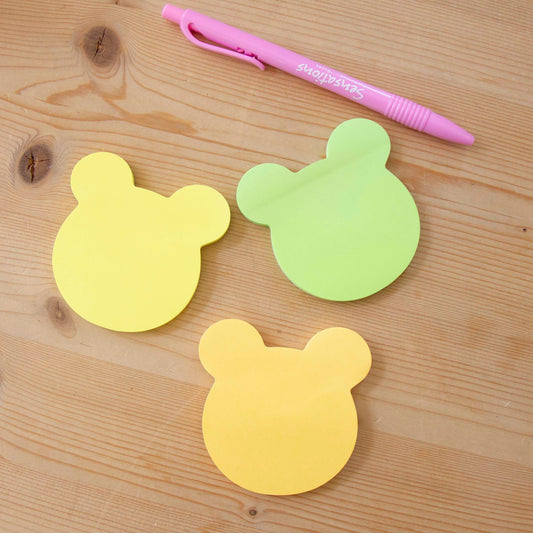 Kit 3 Sticky Notes Neon Mickey (Amarelo/Laranja/Verde)