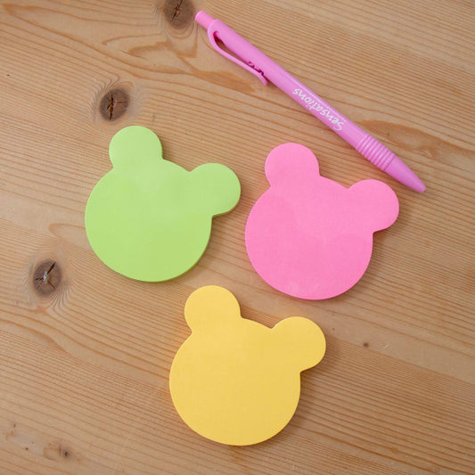 Kit 3 Sticky Notes Neon Mickey (Laranja/Rosa/Verde)
