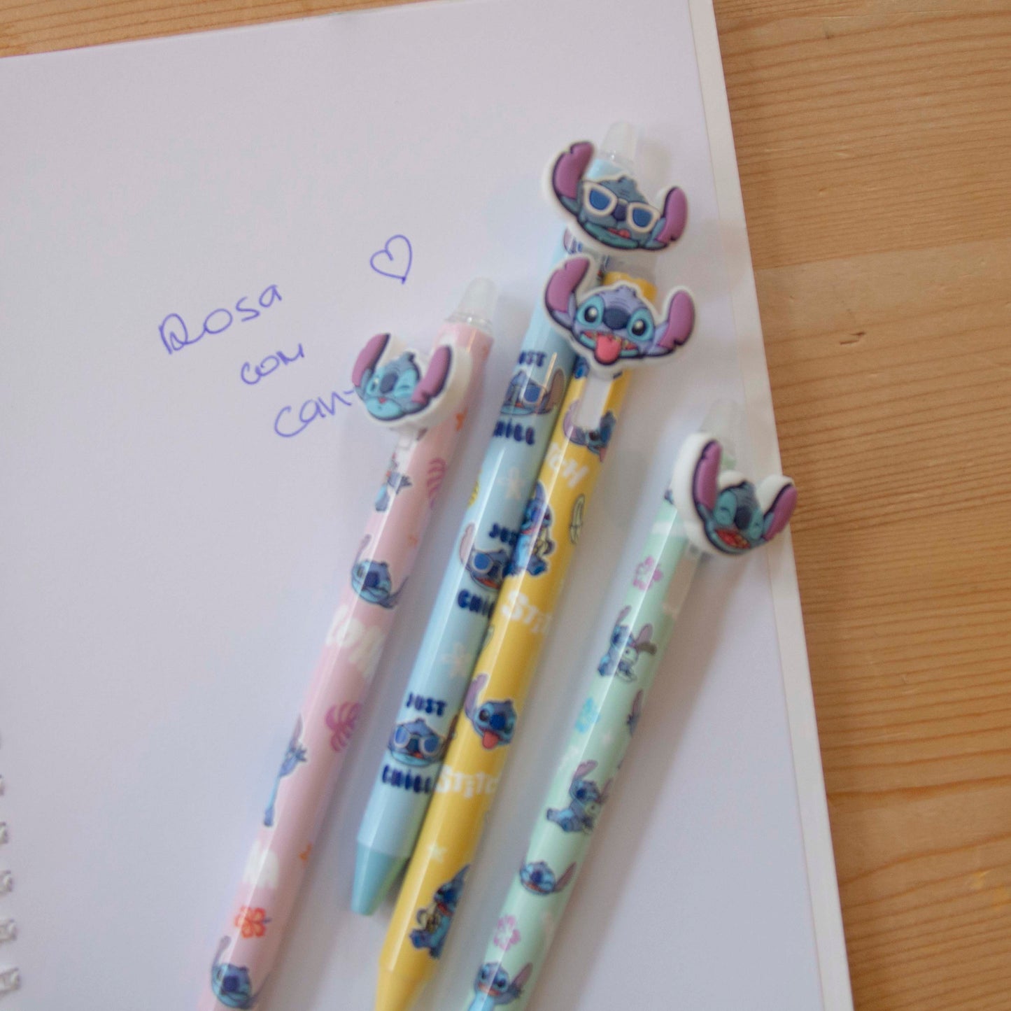 Kit 4 Canetas Apagáveis Stitch