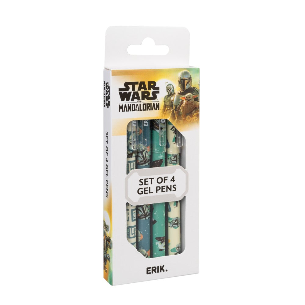 Kit 4 Canetas Apagáveis STAR WARS The Mandalorian