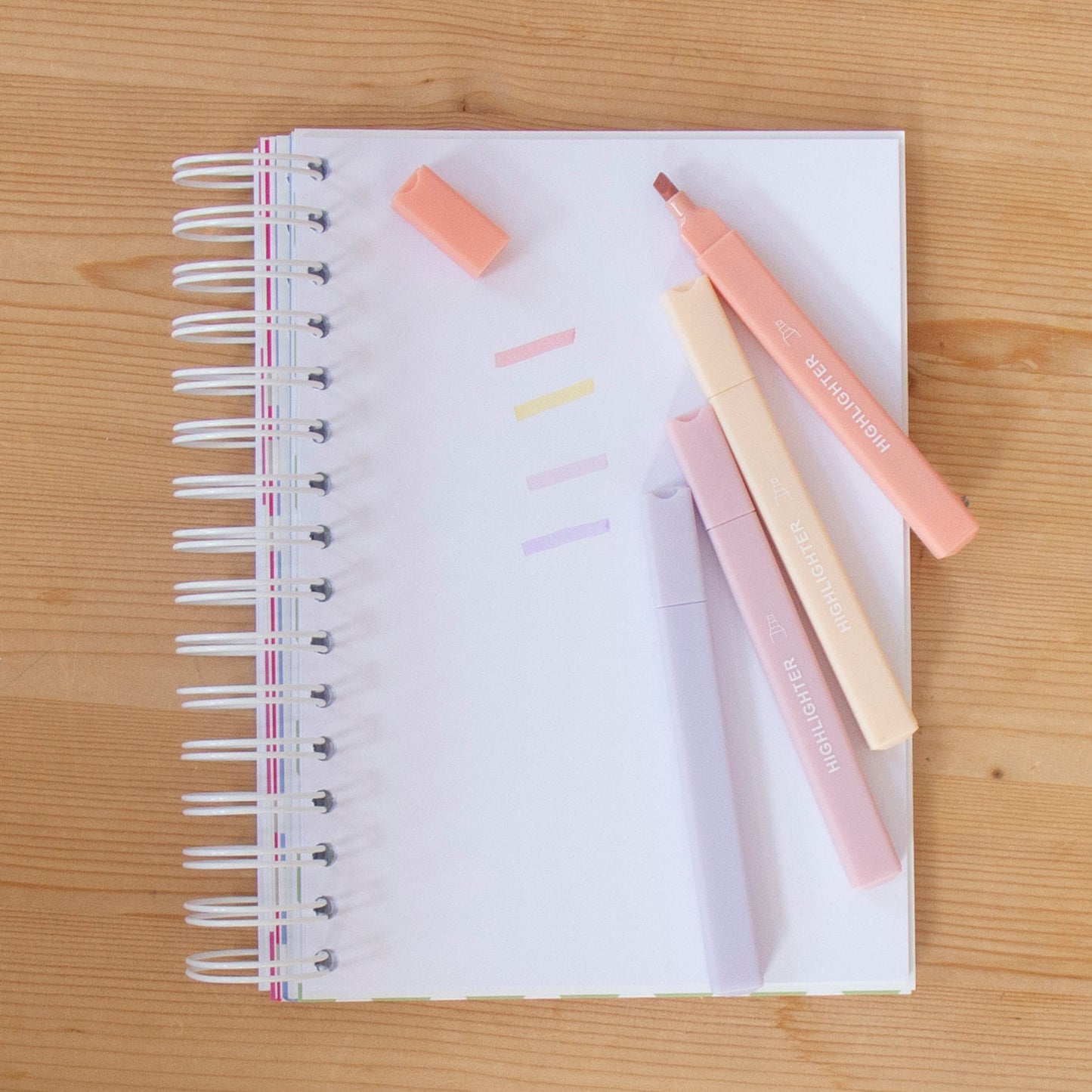 Kit 4 Sublinhadores Minimal Rosas