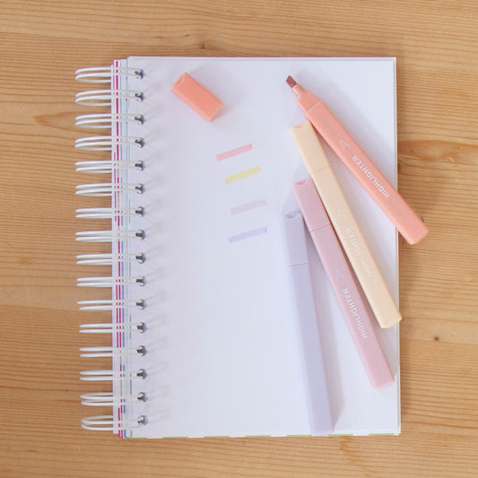 Kit 4 Sublinhadores Minimal Rosas