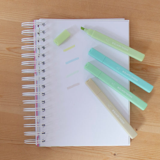 Kit 4 Sublinhadores Minimal Verdes