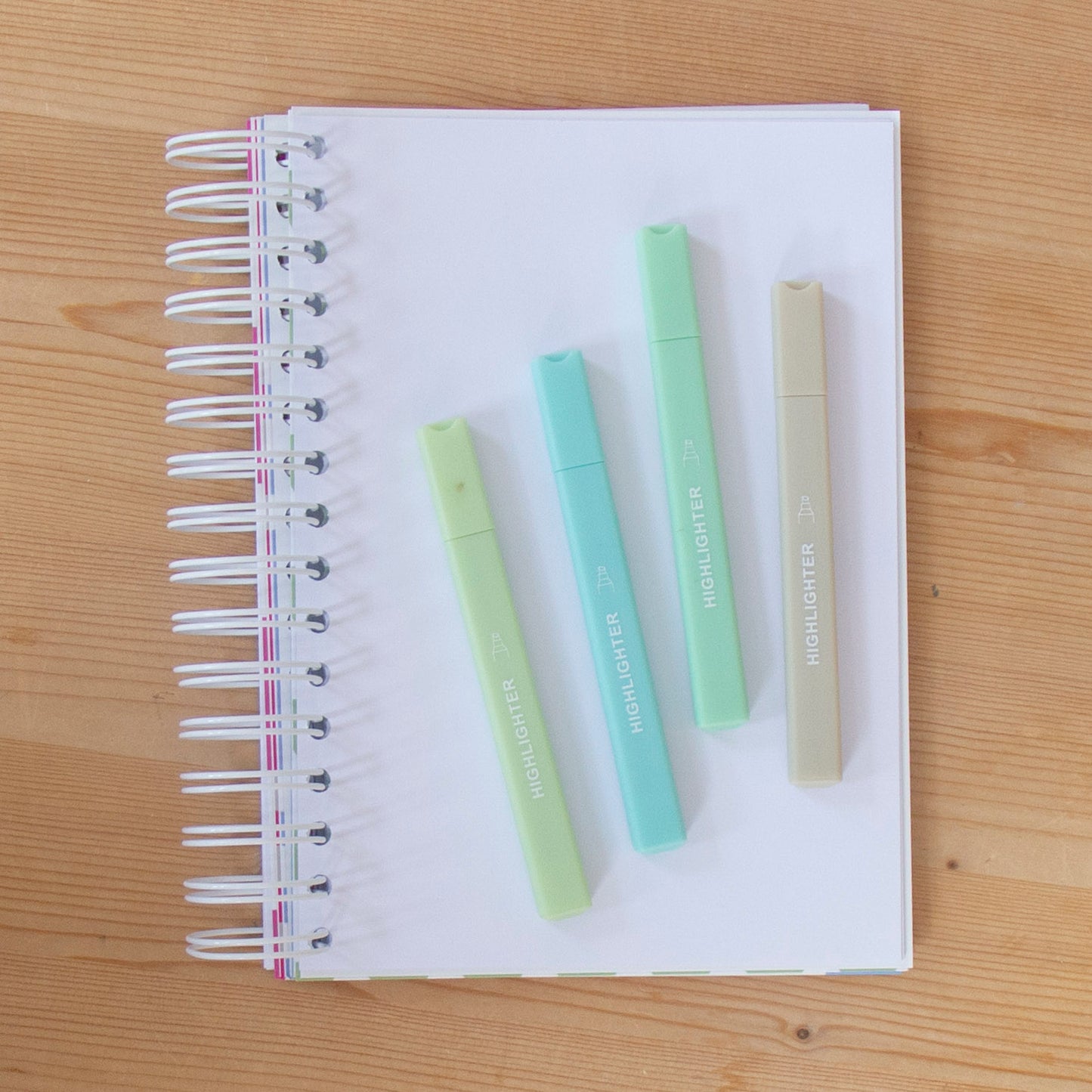 Kit 4 Sublinhadores Minimal Verdes