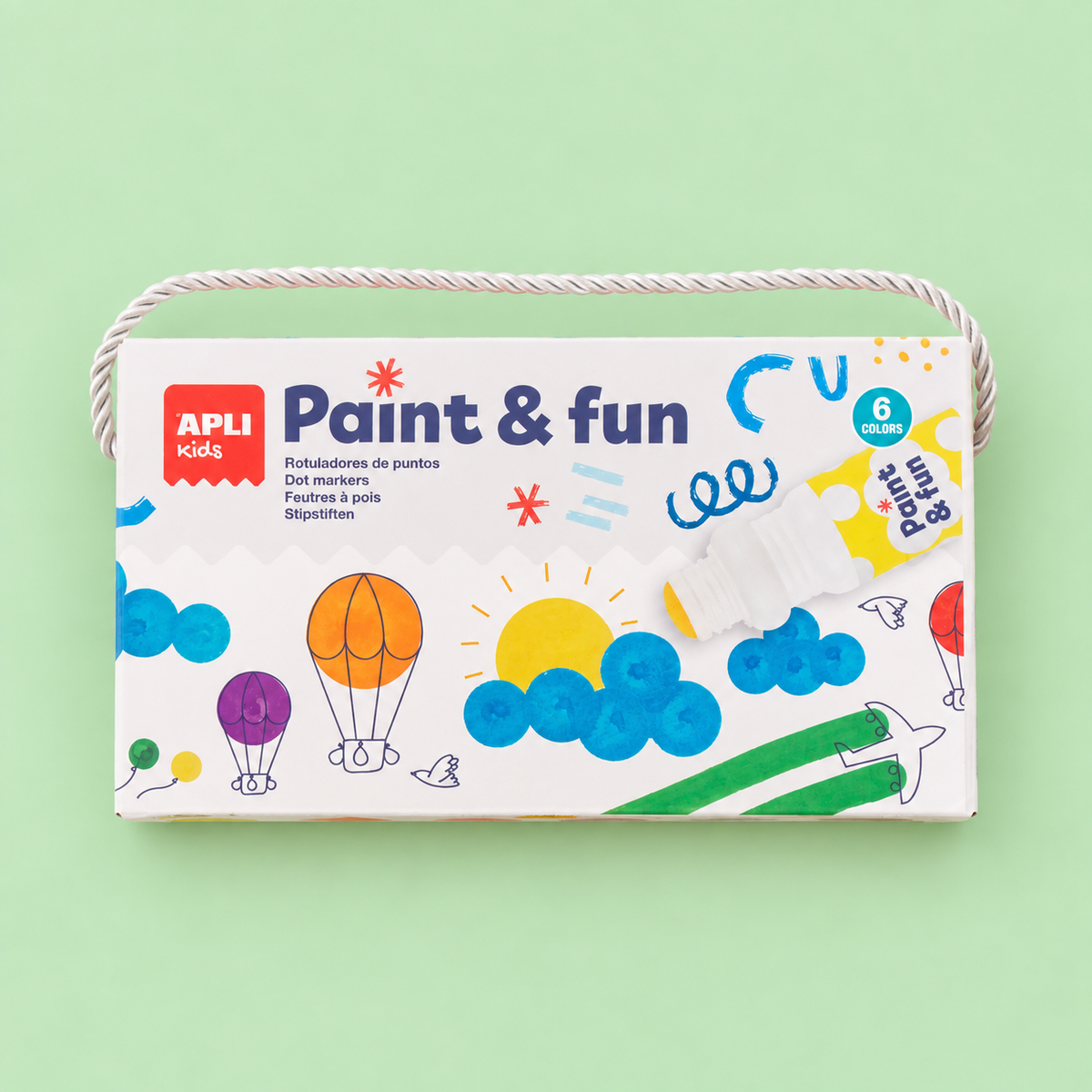 kit 6 Marcadores Esponja Paint&Fun