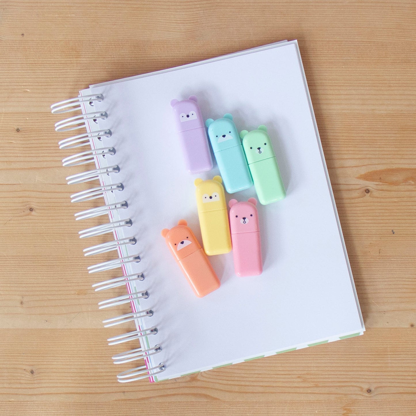 Kit 6 mini Sublinhadores URSINHOS Pastel