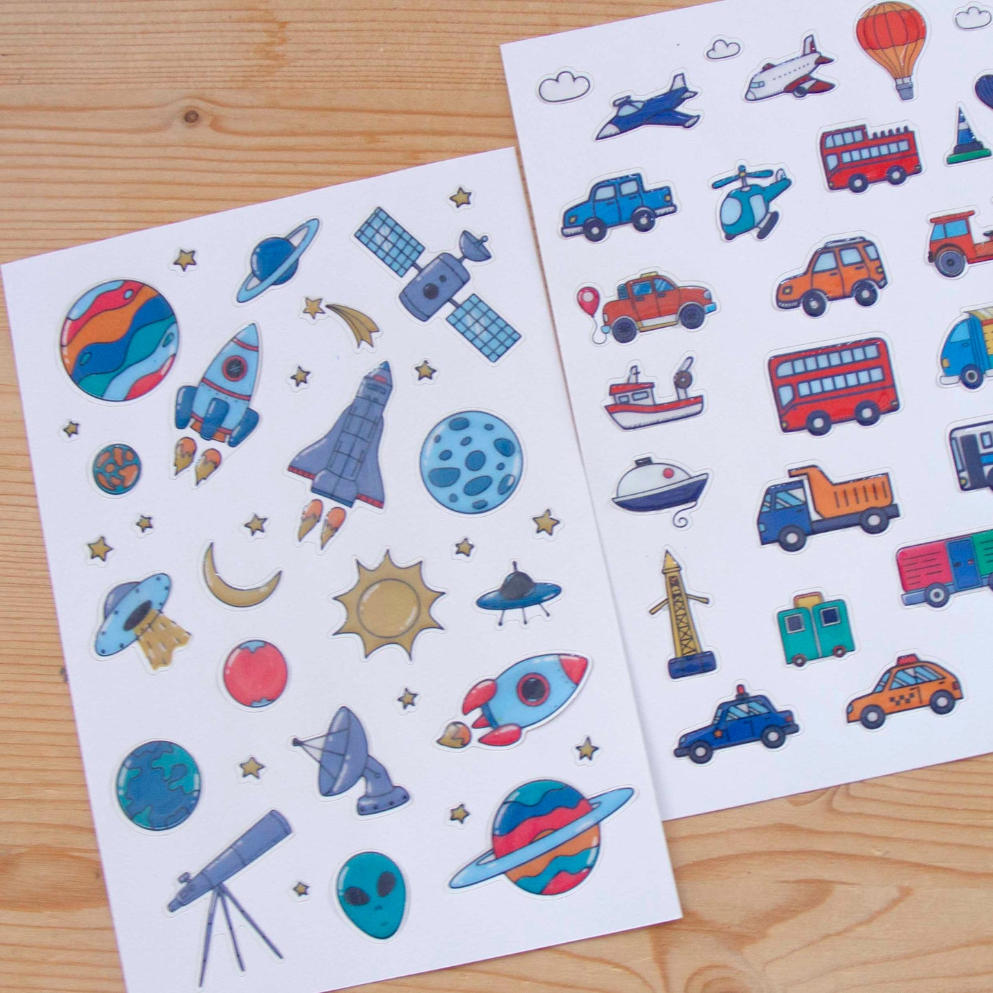 Stickers A6 ESPAÇO & CARROS