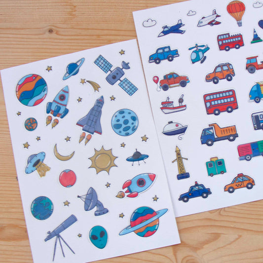 Stickers A6 ESPAÇO & CARROS