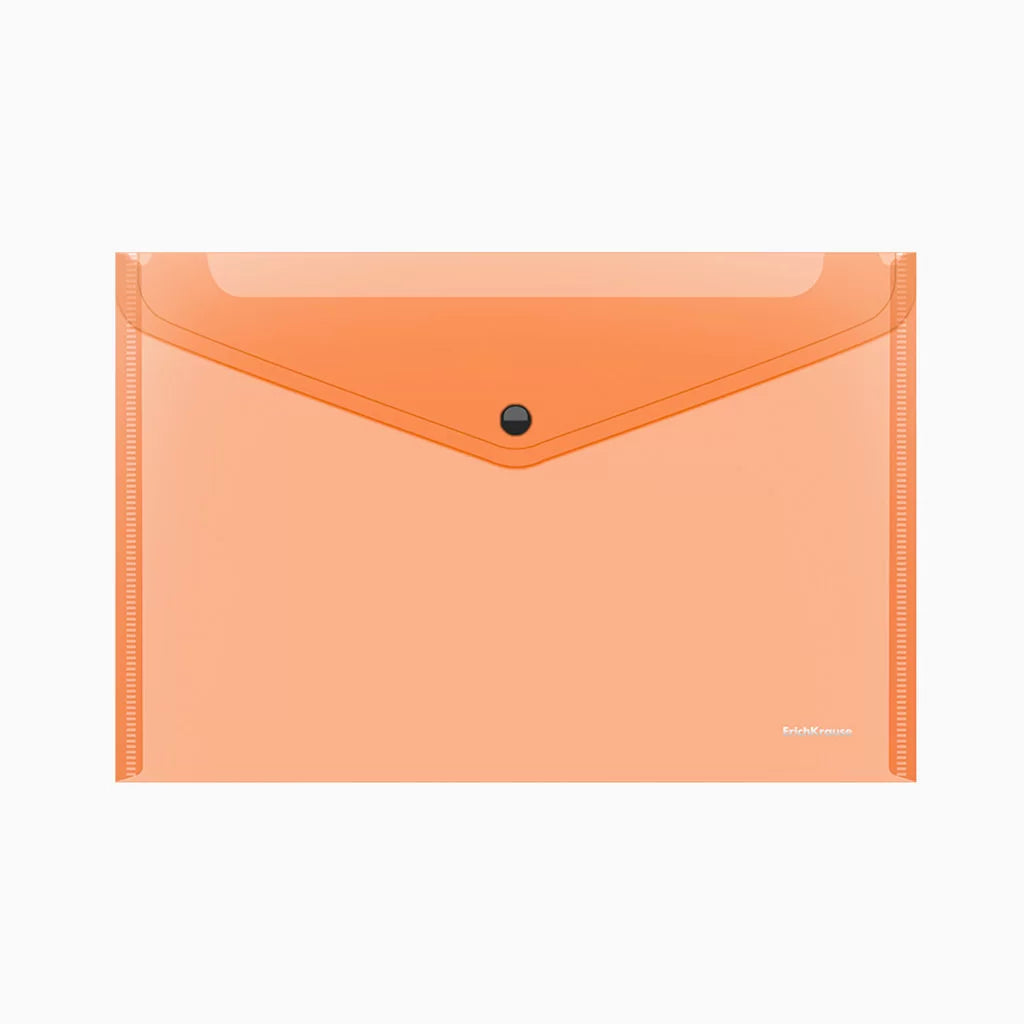 Bolsa Envelope A4 com mola Neon Laranja