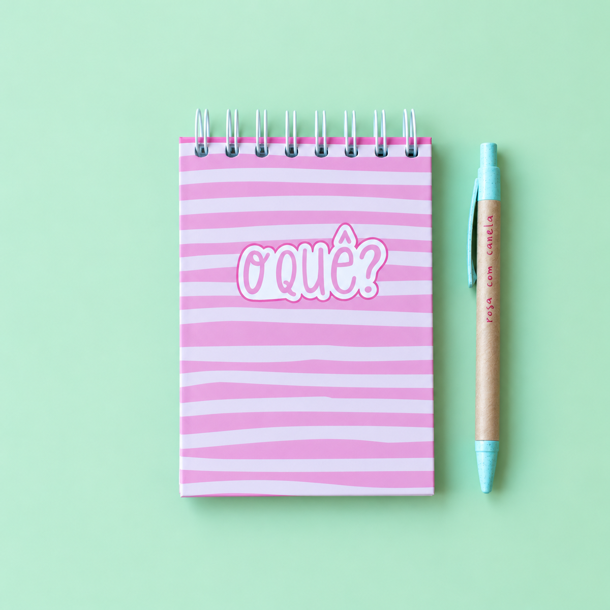 Livro A6 O QUÊ? Pink Stripes