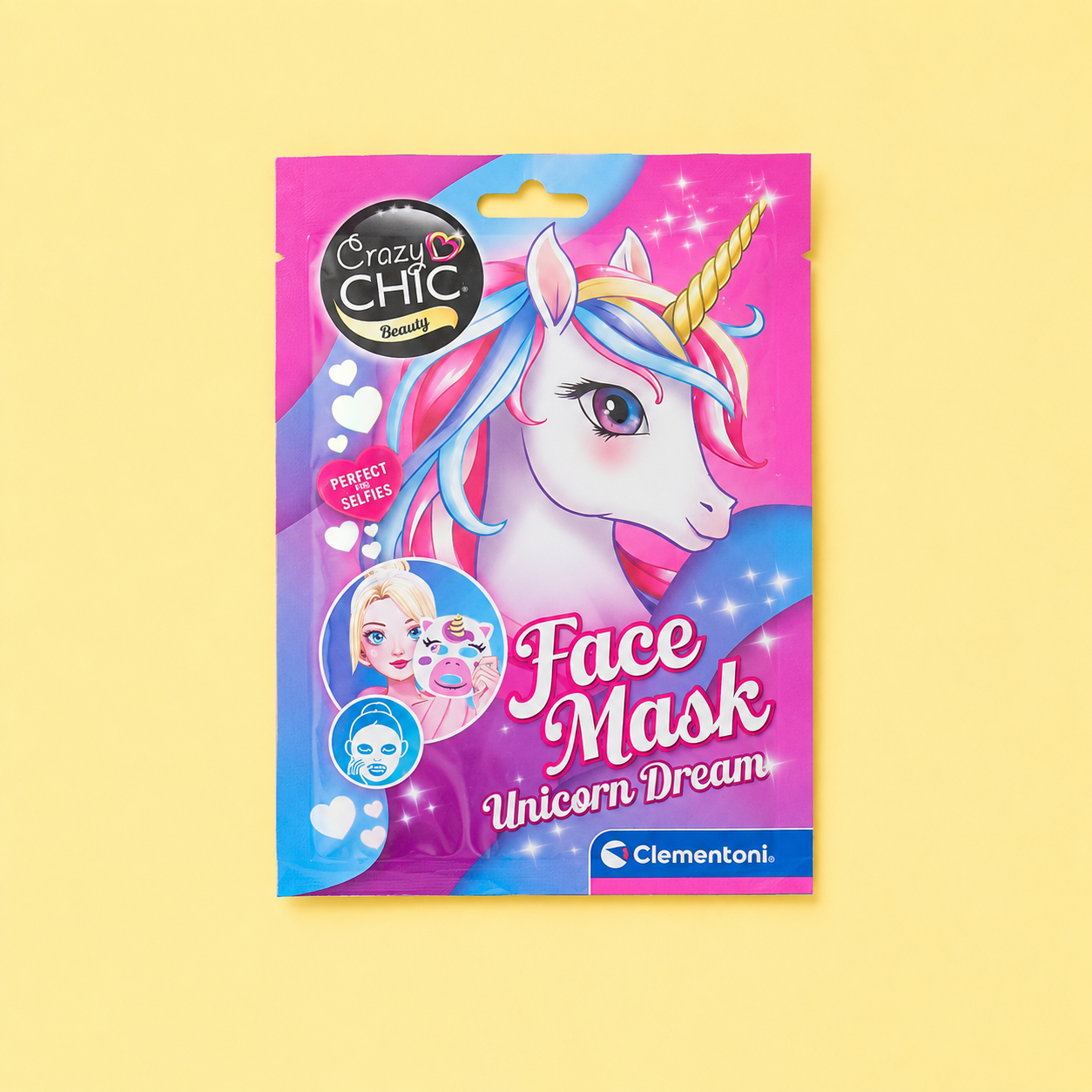 Máscara facial Crazy Chic Unicórnio