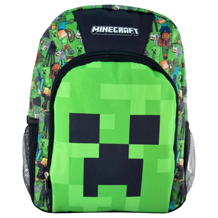 Mochila Escolar 40cm Minecraft (2 bolsos)