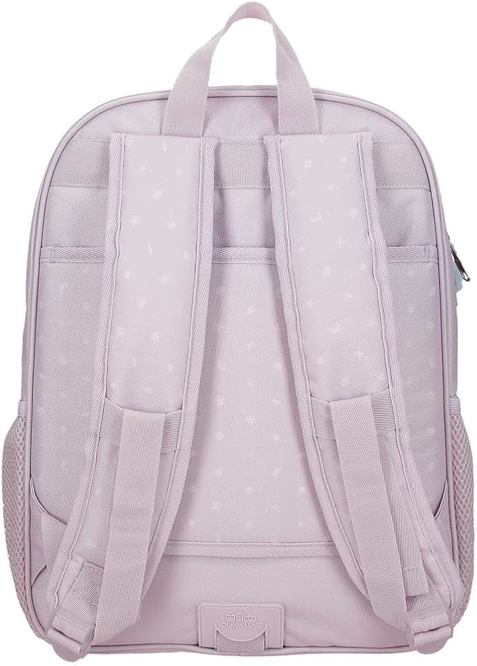 Mochila Escolar 38cm Stitch Lilás (3 bolsos)