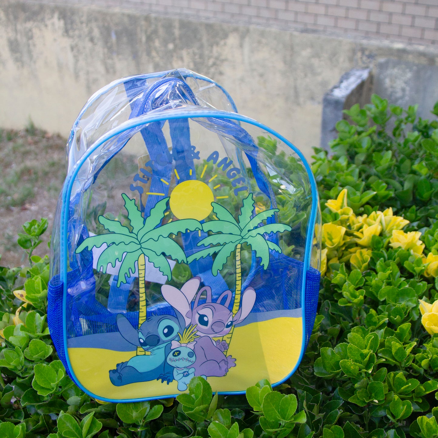 Mochila Transparente STITCH Azul