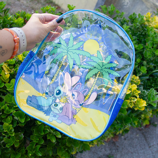 Mochila Transparente STITCH Azul