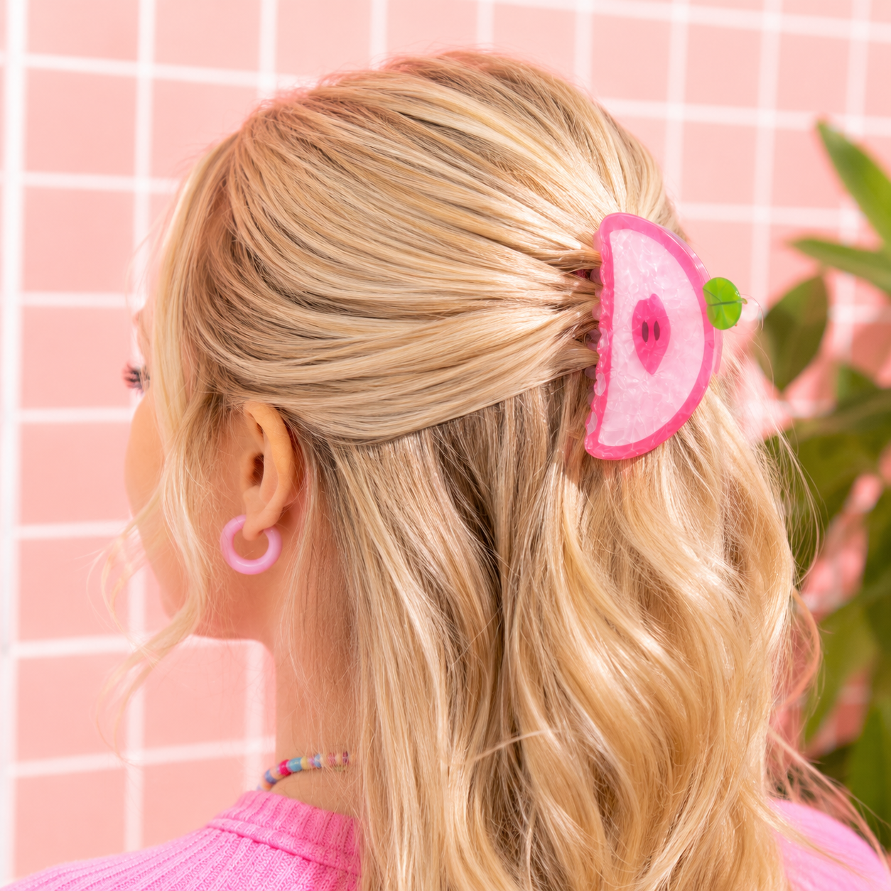 Mola de cabelo Big MAÇÃ Pink Lady
