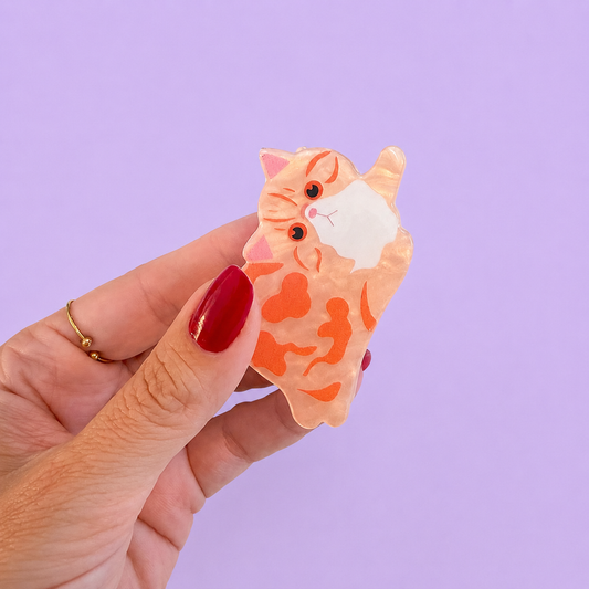 Mola de cabelo Small GATO LARANJA