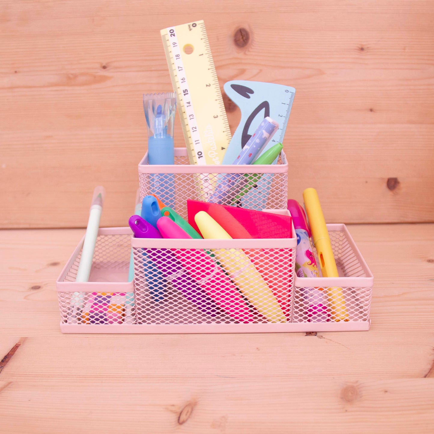 Organizador de mesa Metálico Rosa Nude