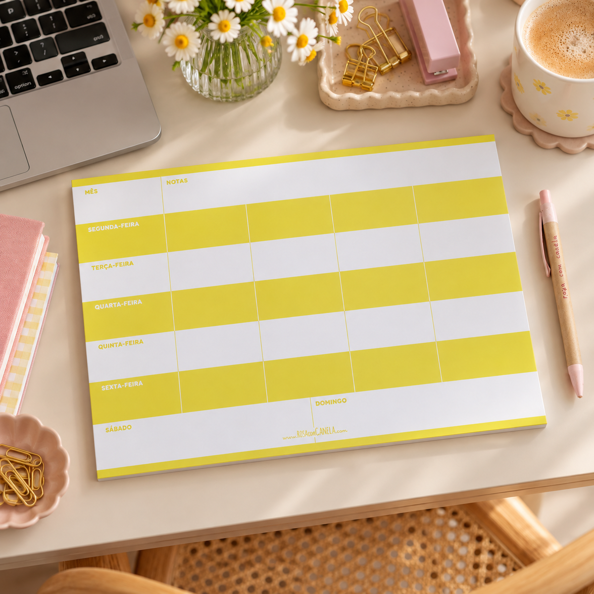 Planner A4 Amarelo