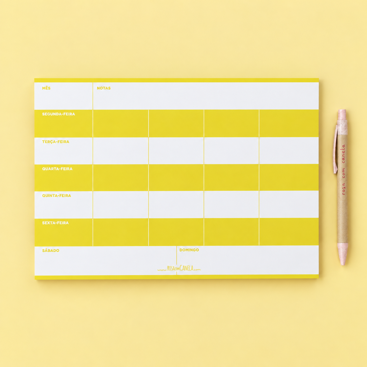 Planner A4 Amarelo