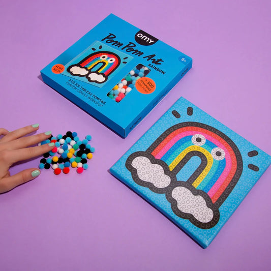 Tela Pom Pom Art RAINBOW