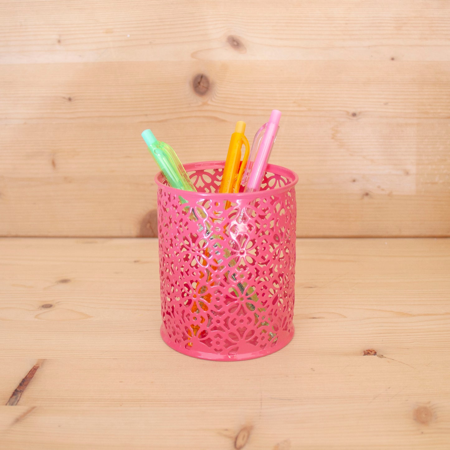 Porta Canetas Metálico Redondo ROSA