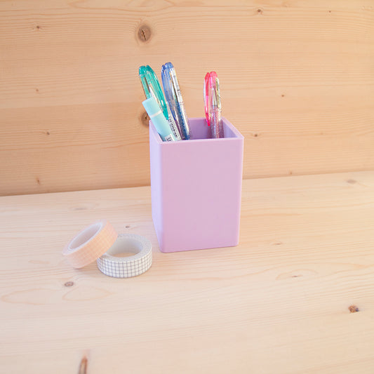 Porta Canetas Silicone Pastel Lilás