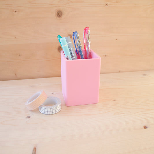 Porta Canetas Silicone Pastel Rosa