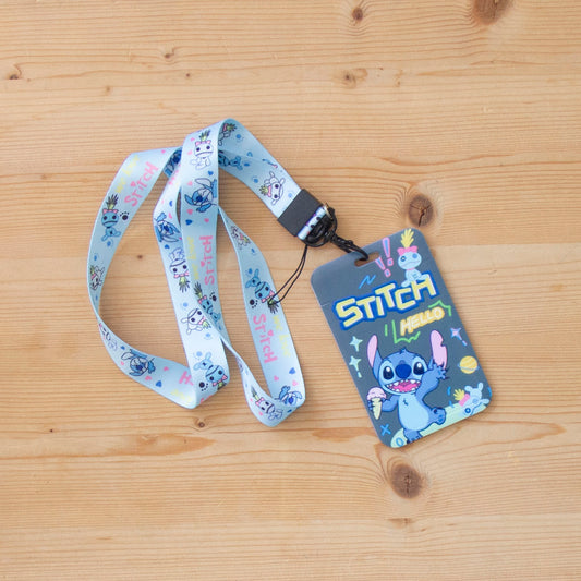 Fita Porta Cartões STITCH CINZA